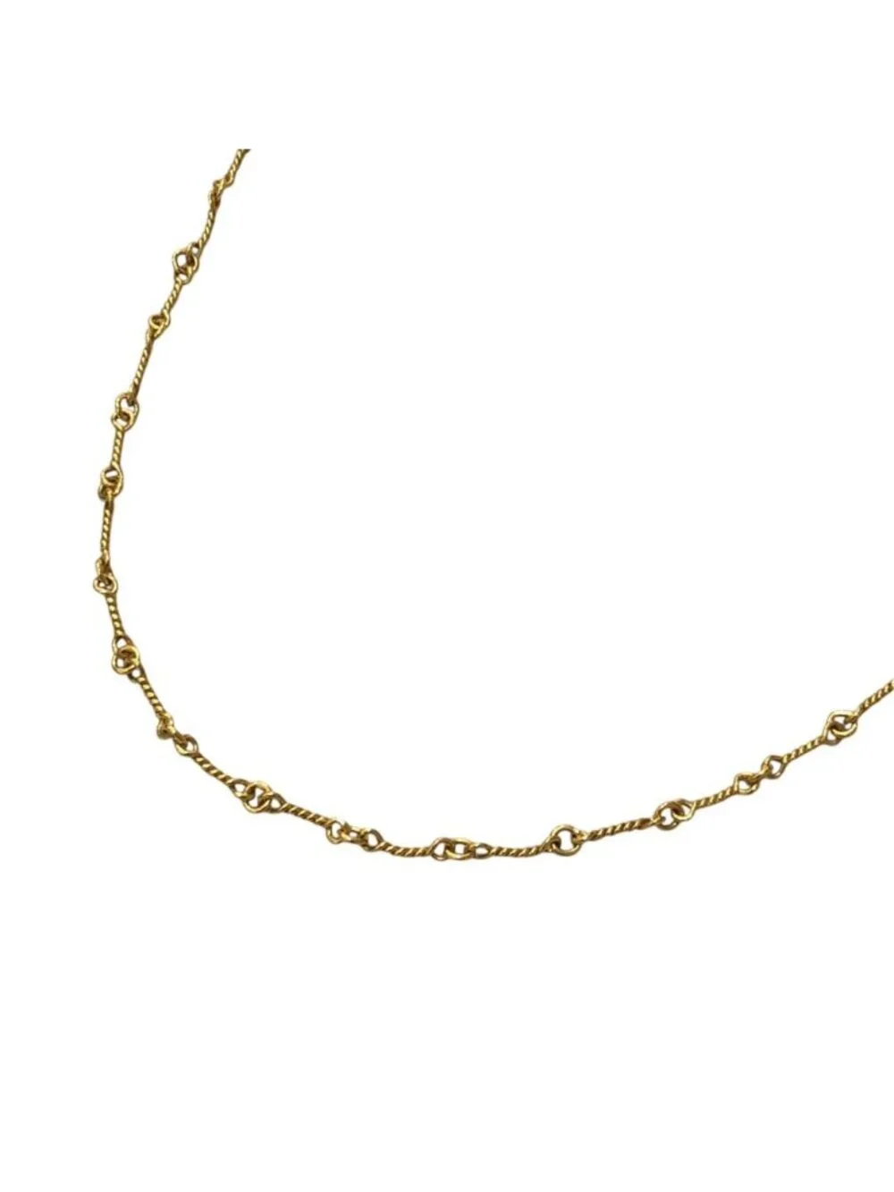 Chrome Hearts Necklace Neckchain T 18 Twisted Chain 18.0 Inch 22 Gold